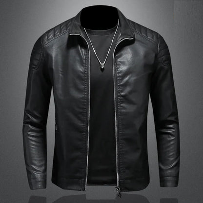 Men's leather bomber jacket - Karl