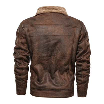 Fleece-lined leather jacket - Killian