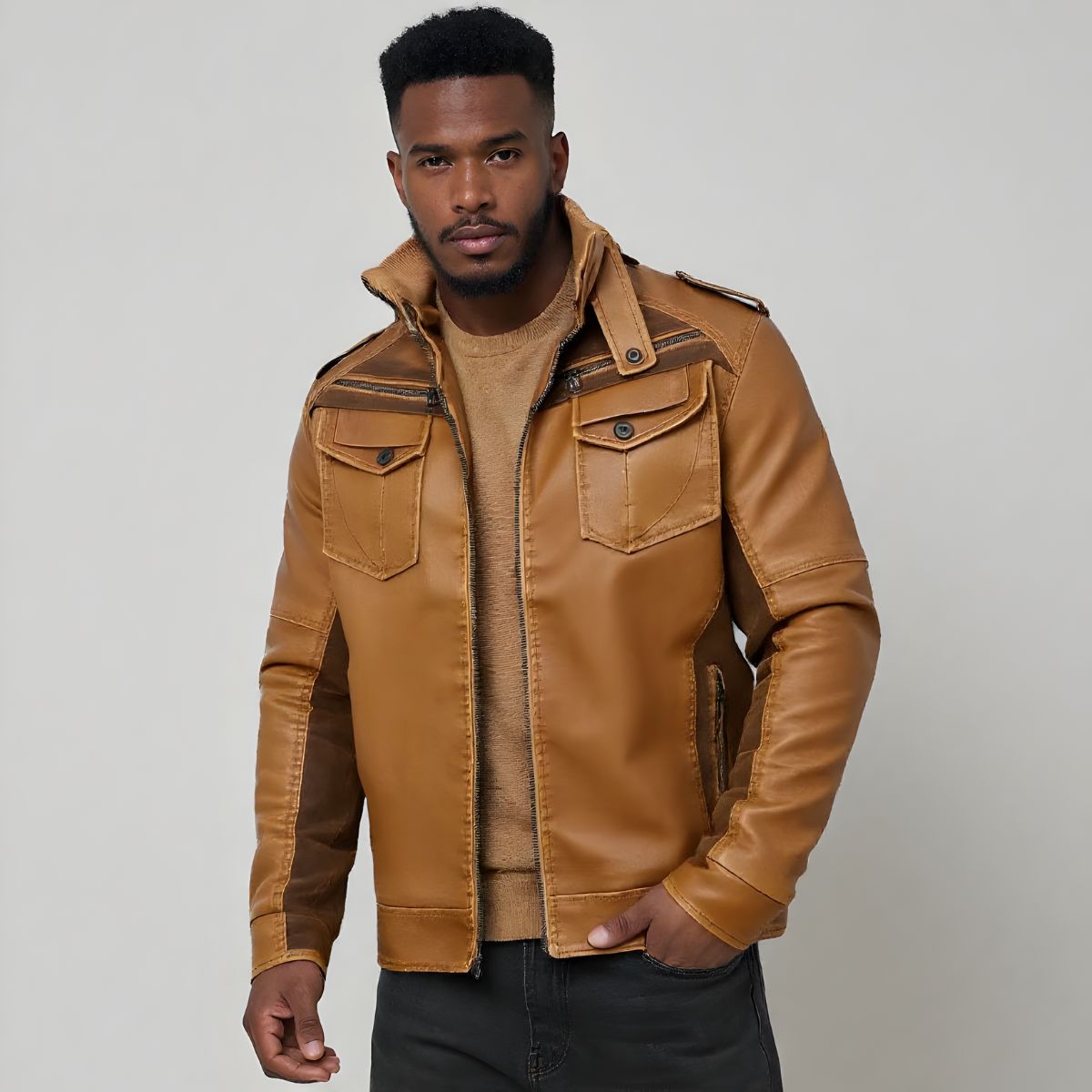 'Mohawk Rogue' Leather Jacket